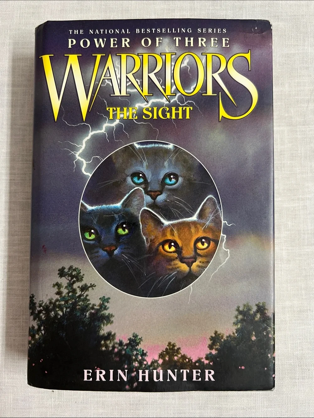 Warriors: The Sight by Erin Hunter - Purple Cover with Multicolor Cat Artwork